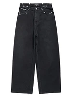 Pierced Baggy Jeans
