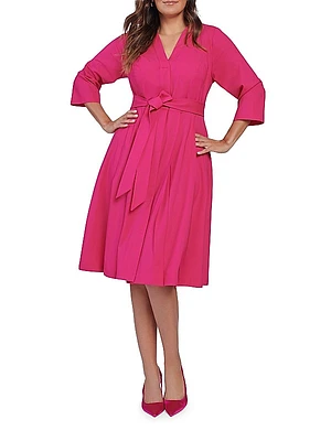 Luisa Button-Front Dress