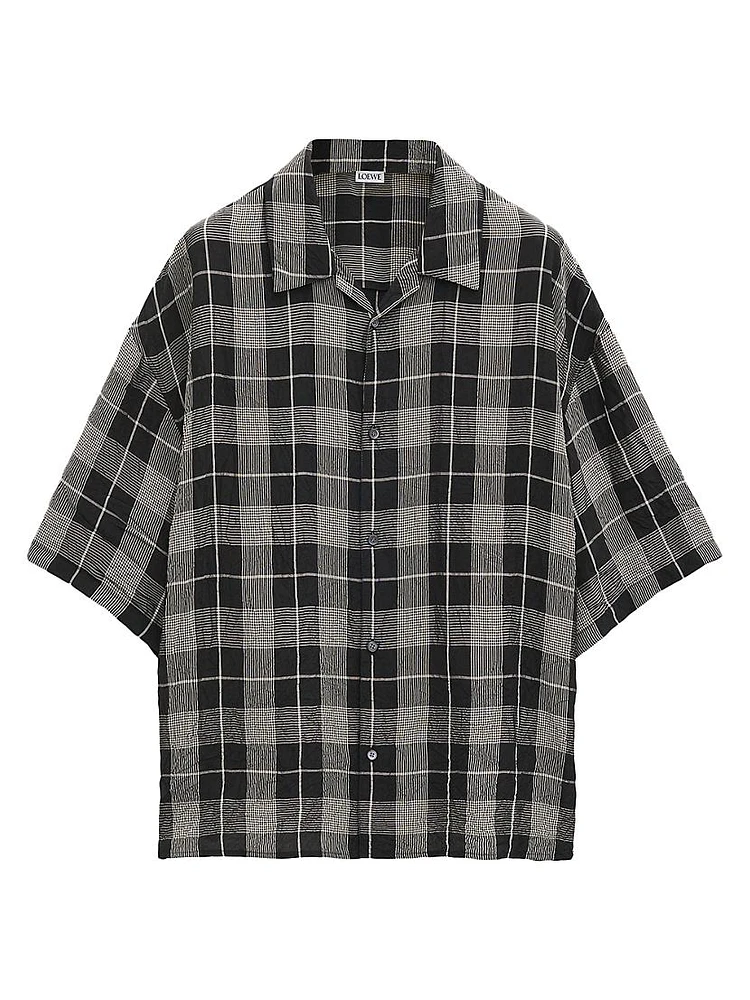 Plaid Short-Sleeve Shirt