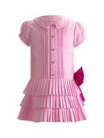 Eloise Little Girl's & Girl's Eloise Puff-Sleeve Drop-Waist Shirtdress