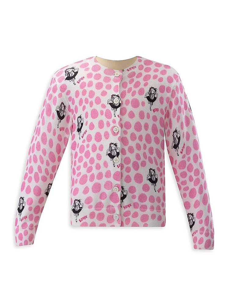Eloise Little Girl's & Girl's Eloise Dot Print Cardigan