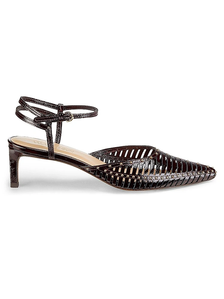 Francine 55MM Cage Kitten-Heel Pumps