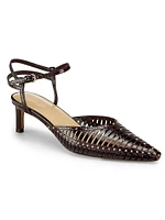 Francine 55MM Cage Kitten-Heel Pumps