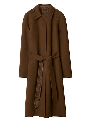Wool-Blend Belted Trench Coat