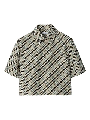 Check Poplin Boxy Shirt