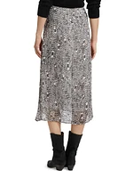 Lisanne Silk-Blend Printed Midi-Skirt