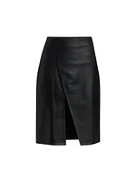 Ekare Leather Slit Skirt