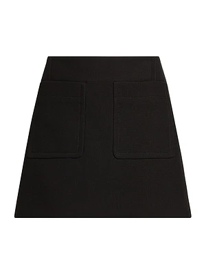 Double Cotton A-Line Miniskirt