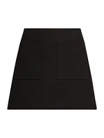 Double Cotton A-Line Miniskirt