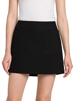 Double Cotton A-Line Miniskirt