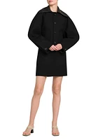 Double Cotton A-Line Miniskirt