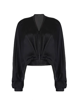 Silk Batwing Crop Top