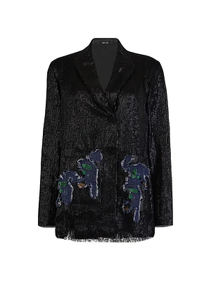 Sequined Single-Breasted Blazer