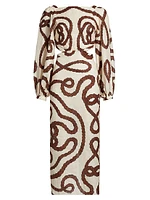 Sailing Robes Linen Maxi Dress