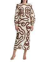 Sailing Robes Linen Maxi Dress