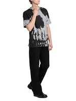 Skull Cotton Crewneck T-Shirt