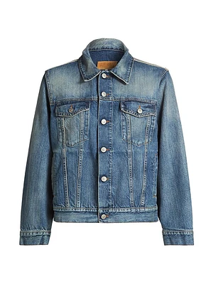 Denim Button-Front Jacket