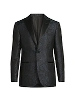 Jacquard Silk Blazer