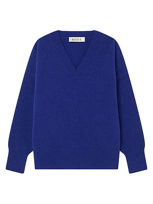 Stretch-Wool V-Neck Sweater