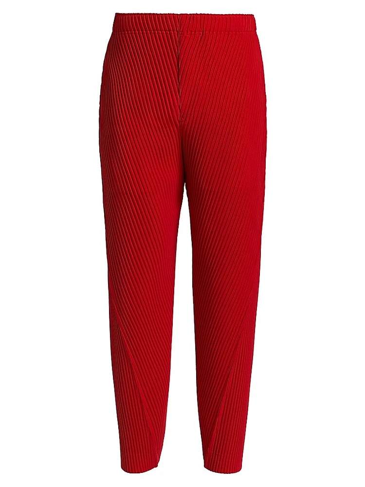 Pleated Ankle-Length Pants