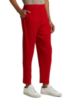 Pleated Ankle-Length Pants