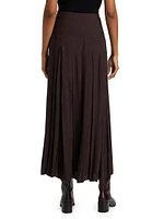 Nancy Pleated Midi-Skirt