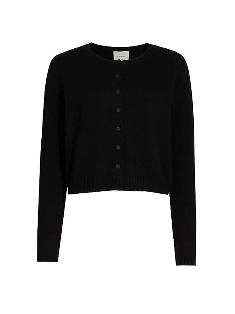 Clara Cashmere & Wool Crewneck Cardigan