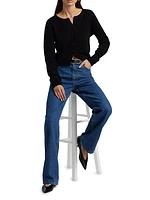 Clara Cashmere & Wool Crewneck Cardigan