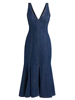 Serafina Denim Midi-Dress