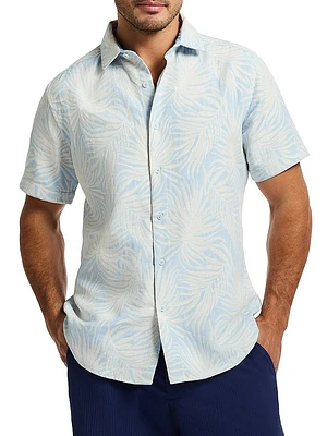 Royal Palms Woven Button-Front Shirt
