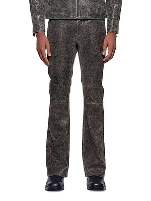 Leather Flared Pants