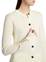 Crewneck Wool Cardigan