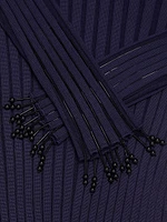 Embroidered Rib-Knit Crewneck Top