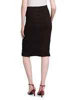 Textured Knit Pencil Skirt