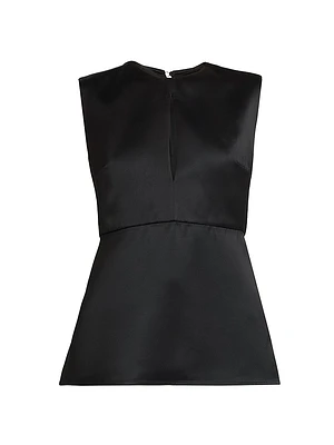 Sleeveless A-Line Peplum Top