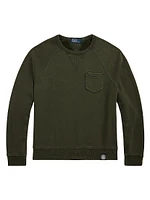 Garment-Dyed Fleece Sweatshirt