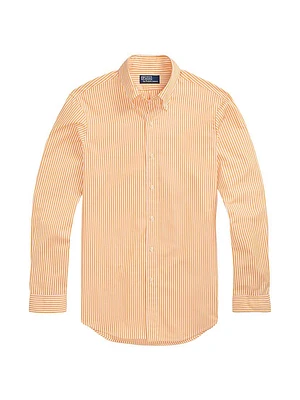 Classic Fit Striped Poplin Shirt