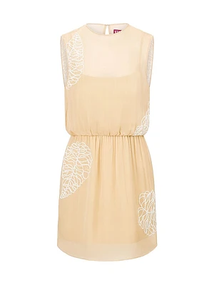 Amelie Leaf Embroidered Minidress