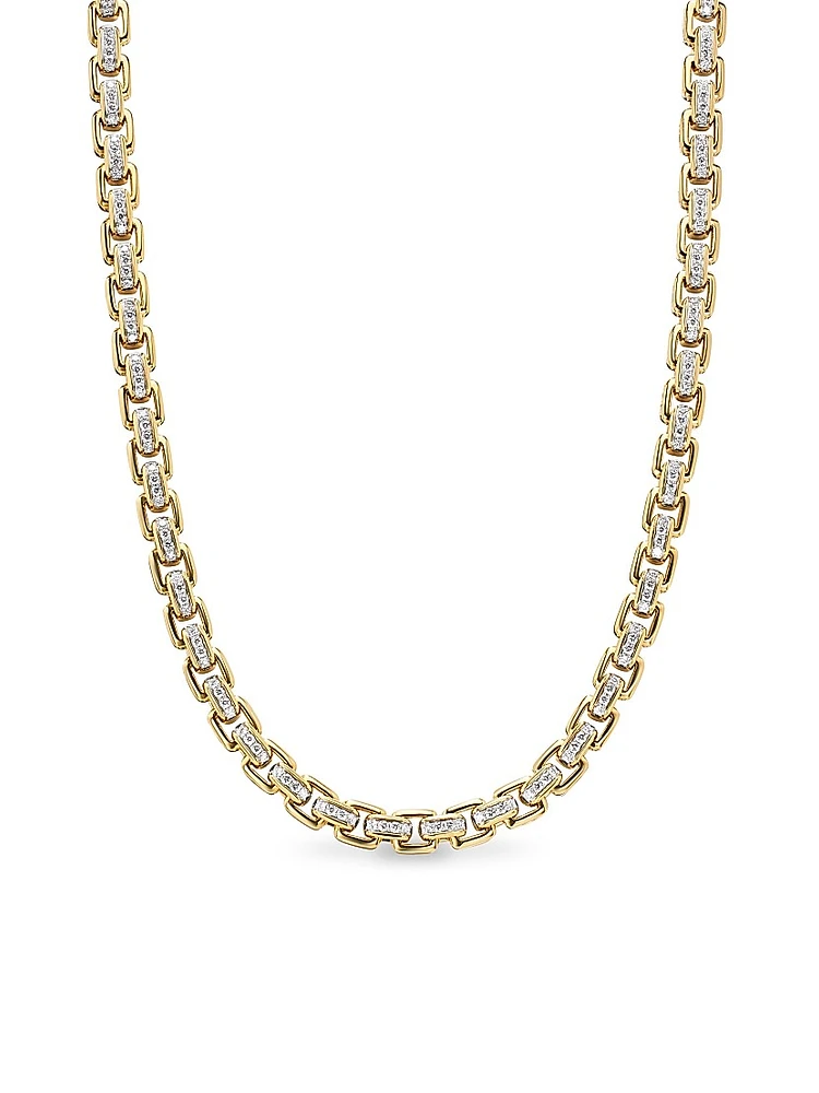Box Chain Necklace 18K Yellow Gold