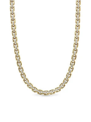 Box Chain Necklace 18K Yellow Gold