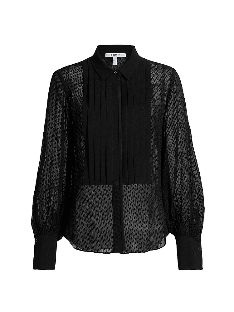 Oriel Dobby-Dot Jacquard Shirt