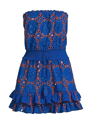 Verity Strapless Eyelet Minidress