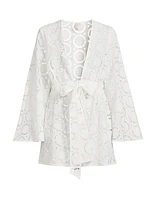 Jessie Eyelet Cotton Cover-Up Minidress