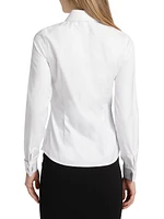 Pleated Tuxedo Cotton Shirt
