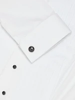 Pleated Tuxedo Cotton Shirt