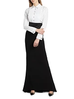 Pleated Tuxedo Cotton Shirt