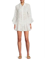 Vierra Zebra Burnout Cover-Up Minidress