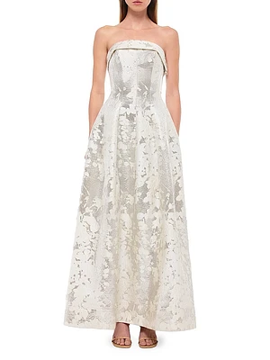 Octavia Floral Strapless Gown