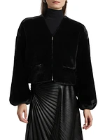 Neptune Faux Fur Zip-Front Jacket
