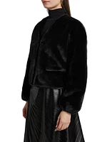 Neptune Faux Fur Zip-Front Jacket